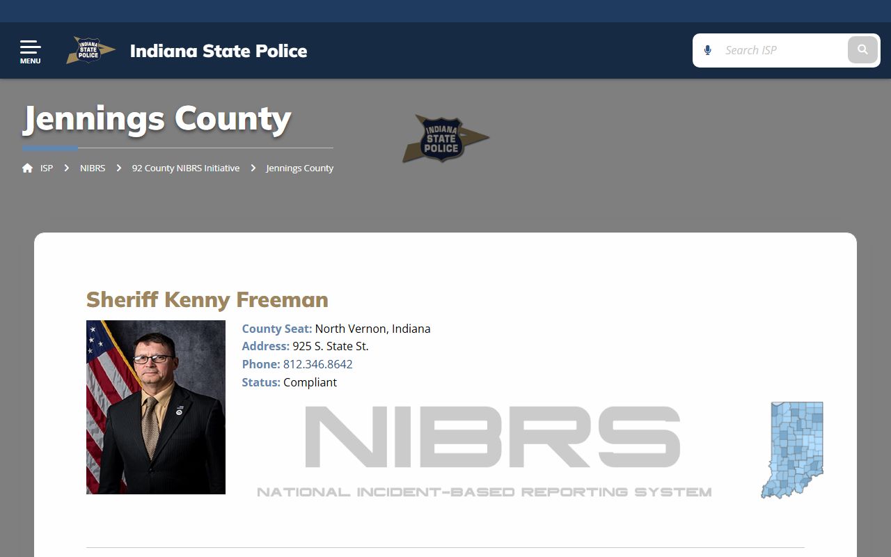 Jennings County Jail sheriff source and custody contact